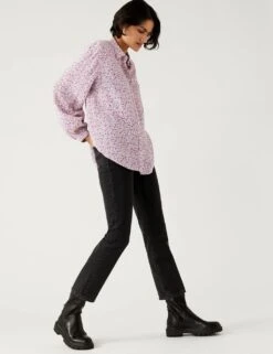 Modal Blend Printed Longline Shirt -M&S SD 01 T41 6928W A4 X EC 1