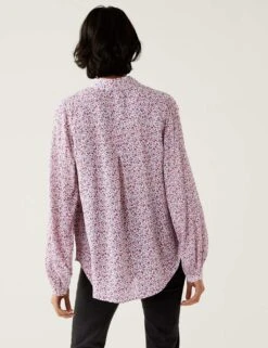 Modal Blend Printed Longline Shirt -M&S SD 01 T41 6928W A4 X EC 3