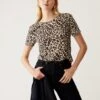 Printed Relaxed Short Sleeve T-Shirt 2 Printed Relaxed Short Sleeve T-Shirt -M&S SD 01 T41 9889 XZ X EC 0