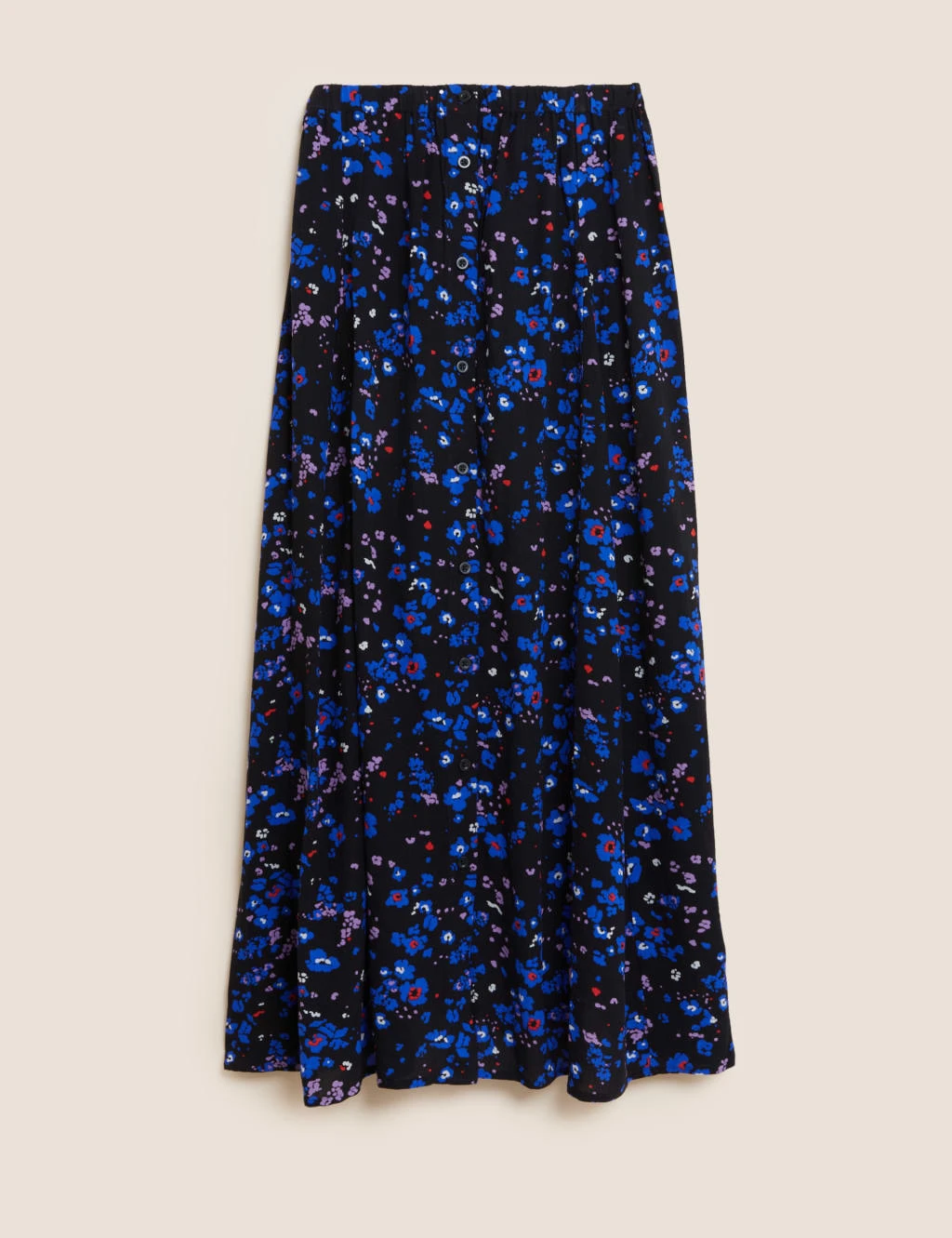 Printed Button Front Midaxi A-Line Skirt 4 Printed Button Front Midaxi A-Line Skirt - Image 2