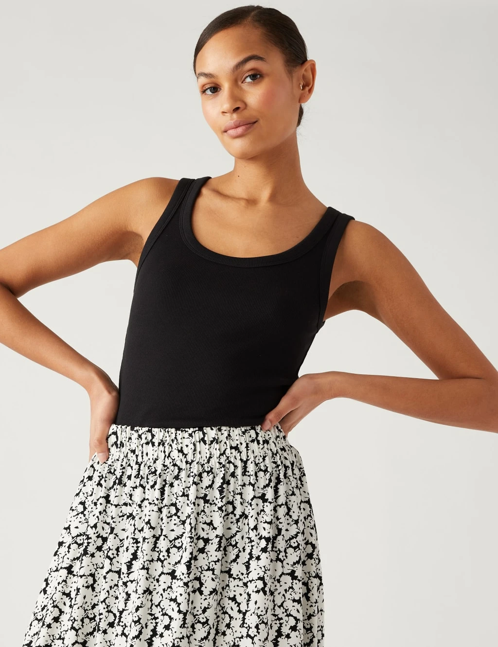 Jersey Printed Midi Skater Skirt 6 Jersey Printed Midi Skater Skirt - Image 4