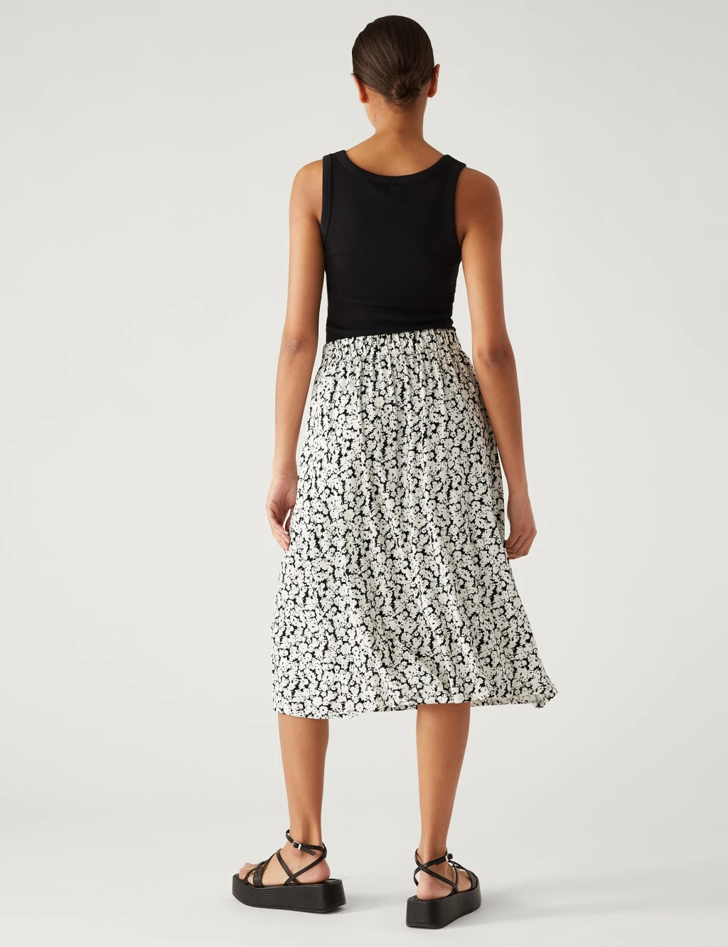 Jersey Printed Midi Skater Skirt 7 Jersey Printed Midi Skater Skirt - Image 5