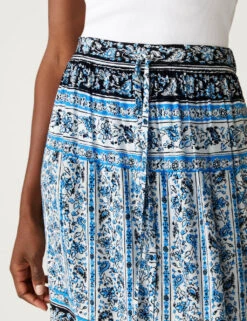 Printed Maxi Tiered Skirt -M&S SD 01 T42 2914 E4 X EC 4