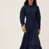 Tie Waist Maxi Shirt Dress -M&S SD 01 T42 4038X F0 X EC 0