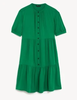 Round Neck Knee Length Shirt Dress -M&S SD 01 T42 4840 J0 X EC 90