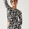 Jersey Floral Maxi Tiered Dress -M&S SD 01 T42 7055V Y4 X EC 0