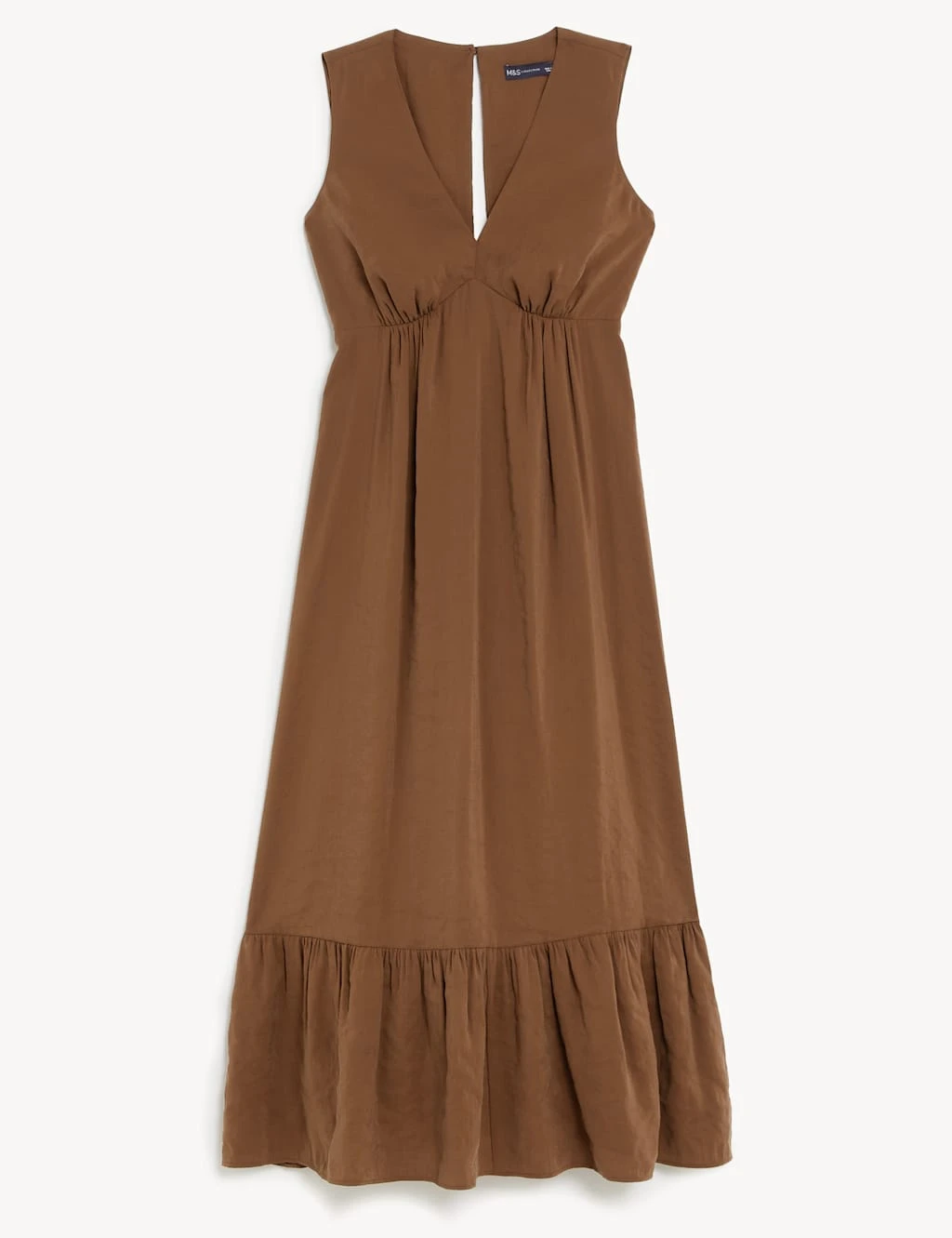 V-Neck Tie Detail Midaxi Waisted Dress 4 V-Neck Tie Detail Midaxi Waisted Dress - Image 2