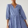 Pure Cotton Gingham Midi Dress 1 Pure Cotton Gingham Midi Dress -M&S SD 01 T42 7322 E4 X EC 0