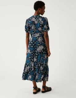 Printed Belted Midi Shirt Dress 11 Printed Belted Midi Shirt Dress -M&S SD 01 T42 7921 F4 X EC 3