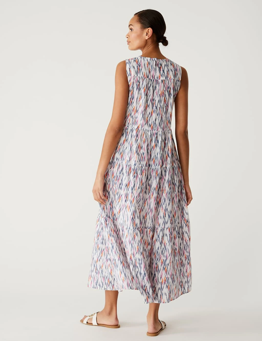 Pure Cotton Printed Maxi Tiered Dress 7 Pure Cotton Printed Maxi Tiered Dress - Image 5