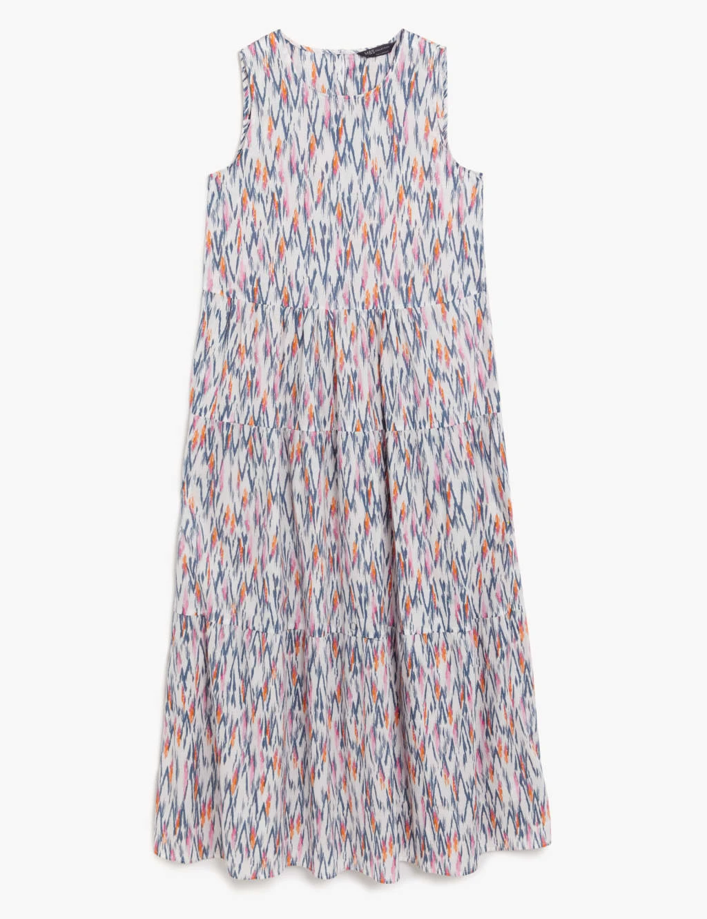 Pure Cotton Printed Maxi Tiered Dress 4 Pure Cotton Printed Maxi Tiered Dress - Image 2