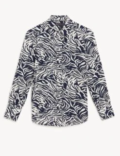 Printed Collared Shirt -M&S SD 01 T43 5459 F4 X EC 90