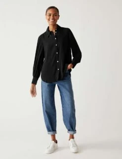 Collared Long Sleeve Shirt 10 Collared Long Sleeve Shirt -M&S SD 01 T43 5538 Y0 X EC 1