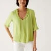 V-Neck Frill Detail Blouse -M&S SD 01 T43 8249 AO X EC 0
