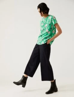 Floral Round Neck Blouse