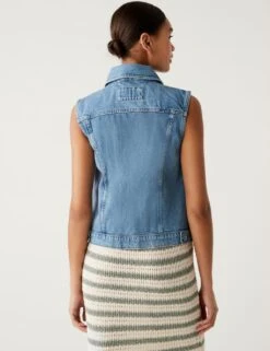 Denim Collared Gilet -M&S SD 01 T49 3004T GJ X EC 3