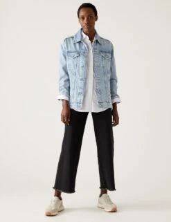 Pure Cotton Denim Relaxed Jacket -M&S SD 01 T49 3023 XA X EC 1