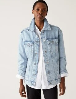 Pure Cotton Denim Relaxed Jacket -M&S SD 01 T49 3023 XA X EC 2