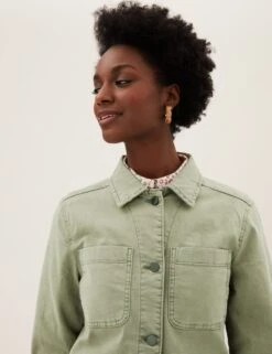 Cotton Rich Utility Jacket -M&S SD 01 T49 3025 XJ X EC 2