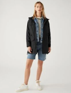 Showerproof Hooded Packaway Raincoat -M&S SD 01 T49 3031 Y0 X EC 1