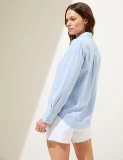 Linen Rich Collared Shirt -M&S SD 01 T52 3531 SY X EC 3