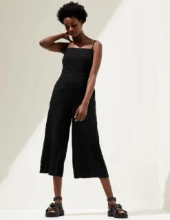 Linen Rich Sleeveless Jumpsuit -M&S SD 01 T52 6716 Y0 X EC 1