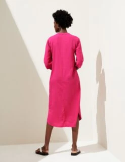 Linen Rich V-Neck Tunic -M&S SD 01 T52 6826 FU X EC 3