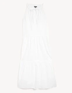 Pure Cotton Cutwork Midaxi Beach Dress -M&S SD 01 T52 6834 Z0 X EC 90