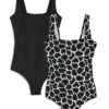 2 Pack Printed Scoop Neck Swimsuits 2 2 Pack Printed Scoop Neck Swimsuits -M&S SD 01 T52 7367 Z4 X EC 0