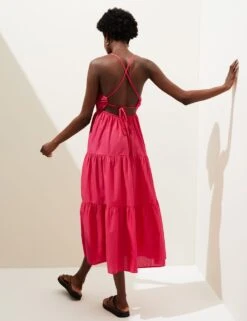 Pure Cotton Square Neck Midaxi Beach Dress 9 Pure Cotton Square Neck Midaxi Beach Dress -M&S SD 01 T52 7445 B5 X EC 2