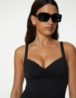 Tummy Control Plunge Tankini Top -M&S SD 01 T52 7598T Y0 X EC 2