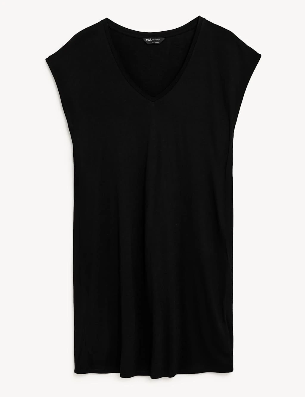 Jersey V-Neck Mini T-Shirt Dress 4 Jersey V-Neck Mini T-Shirt Dress - Image 2