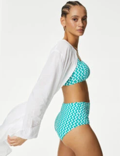 Pure Cotton Collarless Beach Cover Up Shirt -M&S SD 01 T52 7783 Z0 X EC 2