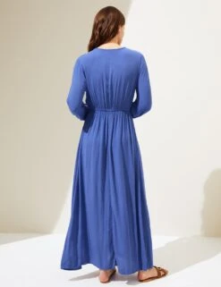 Embroidered V-Neck Maxi Beach Dress -M&S SD 01 T52 8265 UN X EC 3