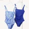 2pk Tummy Control Square Neck Swimsuits -M&S SD 01 T52 8757 E4 X EC 0