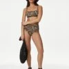 Printed Padded Square Neck Bikini Top -M&S SD 01 T52 8896B N4 X EC 0