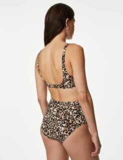 Printed Padded Square Neck Bikini Top -M&S SD 01 T52 8896B N4 X EC 3