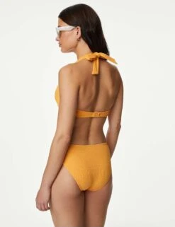 Textured Knot Front Bikini Top -M&S SD 01 T52 8908B JO X EC 2