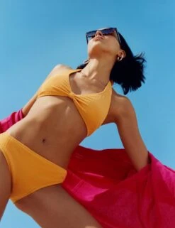 Textured Knot Front Bikini Top -M&S SD 01 T52 8908B JO X EC 8