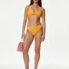 Textured High Leg Bikini Bottoms -M&S SD 01 T52 8908L JO X EC 0