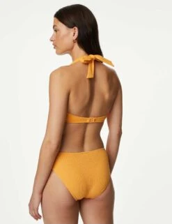 Textured High Leg Bikini Bottoms -M&S SD 01 T52 8908L JO X EC 3