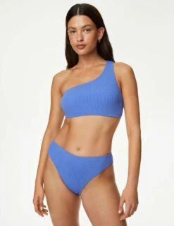 Textured High Waisted Bikini Bottoms -M&S SD 01 T52 8909W UN X EC 1