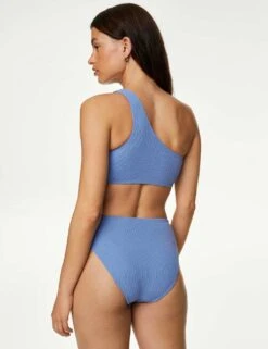 Textured High Waisted Bikini Bottoms -M&S SD 01 T52 8909W UN X EC 3