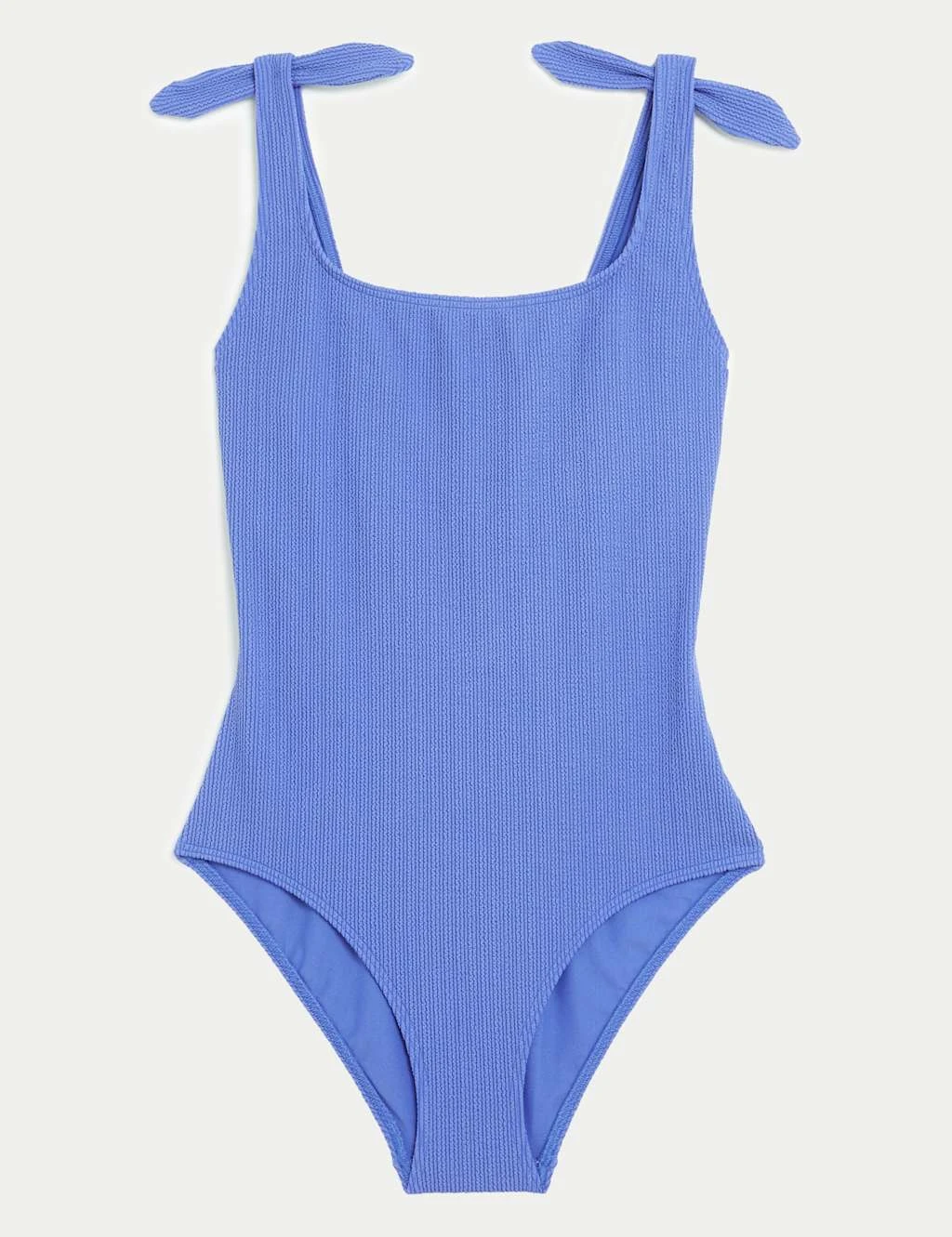 Textured Tie Shoulder Swimsuit 4 Textured Tie Shoulder Swimsuit - Image 2
