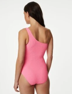 Textured One Shoulder Swimsuit -M&S SD 01 T52 8913 LK X EC 3