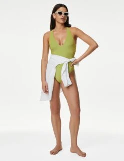 Sparkle Plunge Swimsuit -M&S SD 01 T52 8915 J2 X EC 2