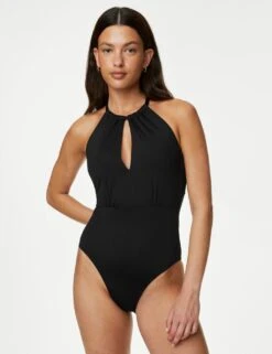 Padded Halterneck Swimsuit -M&S SD 01 T52 8932 Y0 X EC 1