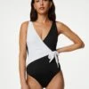Tummy Control Wrap Plunge Swimsuit