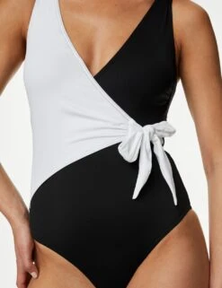 Tummy Control Wrap Plunge Swimsuit 10 Tummy Control Wrap Plunge Swimsuit -M&S SD 01 T52 8947 Y4 X EC 2
