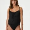 Maternity Padded Ruched Scoop Neck Swimsuit -M&S SD 01 T52 8955M Y0 X EC 0